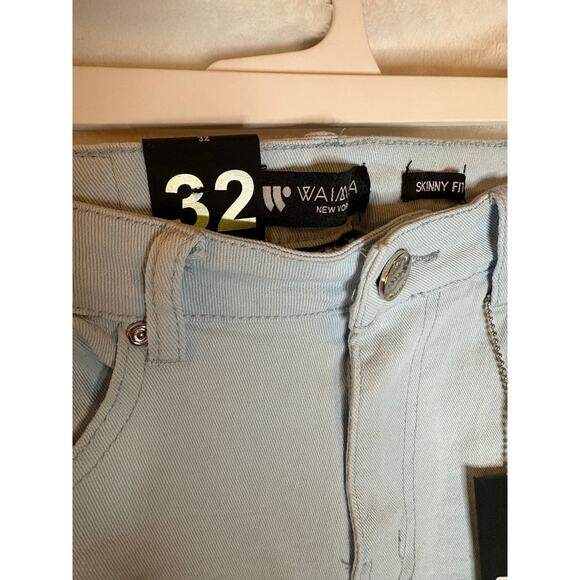 NWT Sz. 32 - WAIMEA Skinny Stretch Jeans, Light Wash - Picture 3 of 4